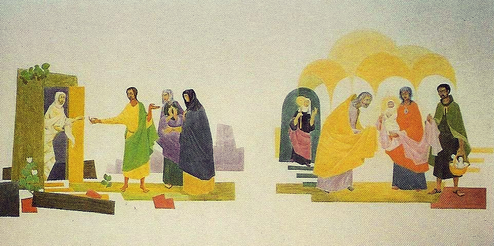 Karl Stadler - Auferweckung des Lazarus / Darstellung des Herrn, Begegnung im Tempel (1984-85)