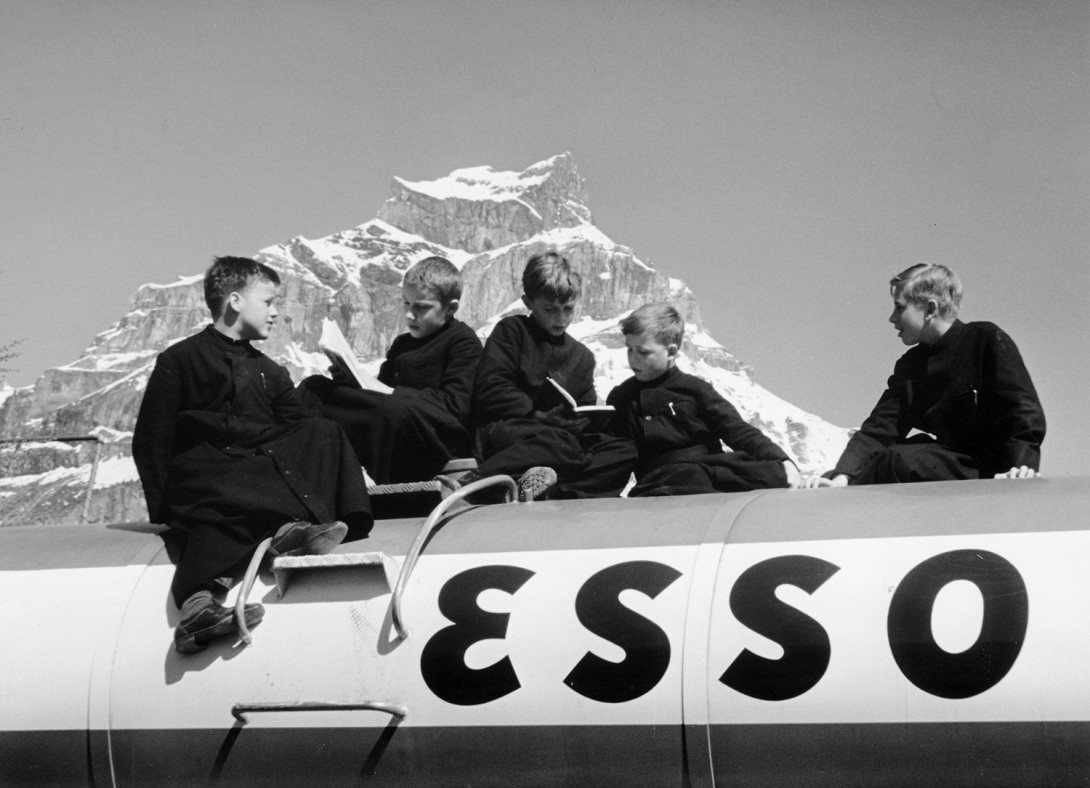 Karl Stadler - Students on Esso Truck in Front of the Hahnen