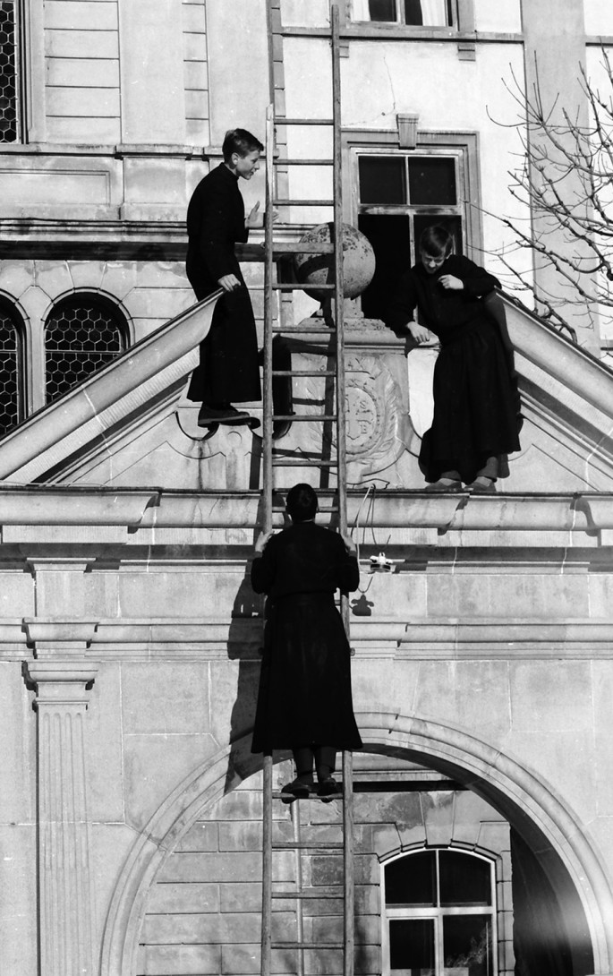 Karl Stadler - Students on the Monastery Gate (1960s)